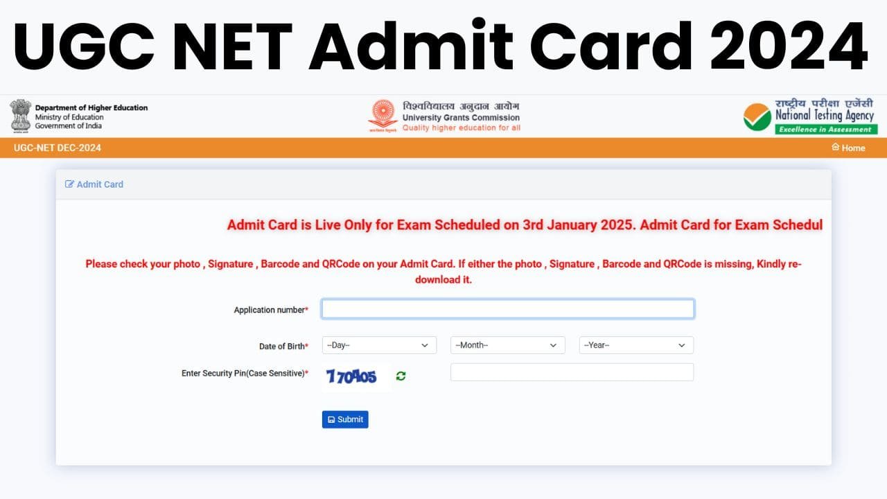 UGC NET Admit Card 2024