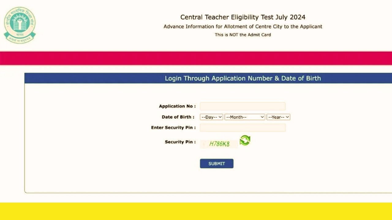 CTET Admit Card 2024