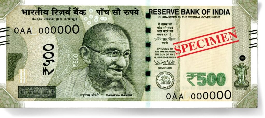 500 note front