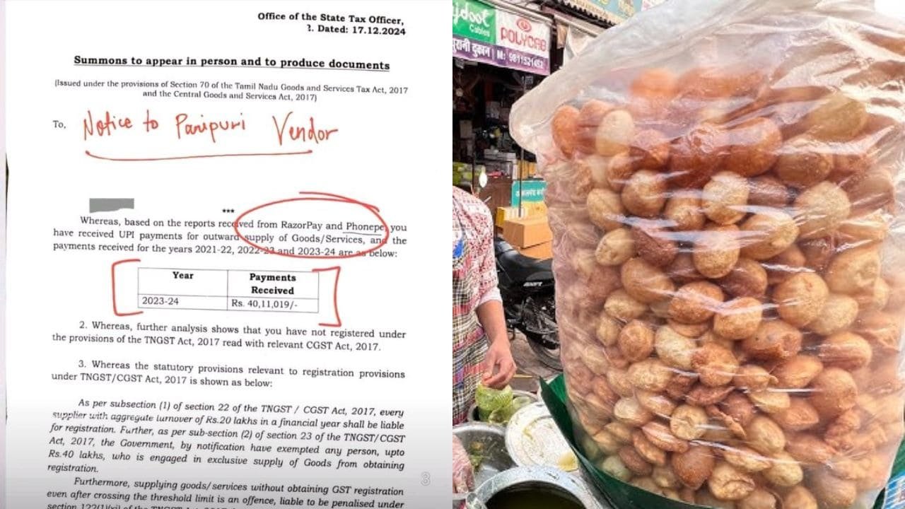 पानीपुरी वाले को मिला GST विभाग की तरफ से नोटिस, वजह जानकर हो जाएंगे हैरान