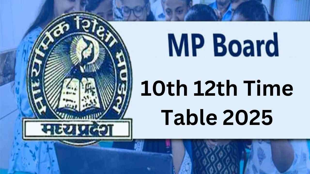 MP Board 10th 12th DateSheet 2025