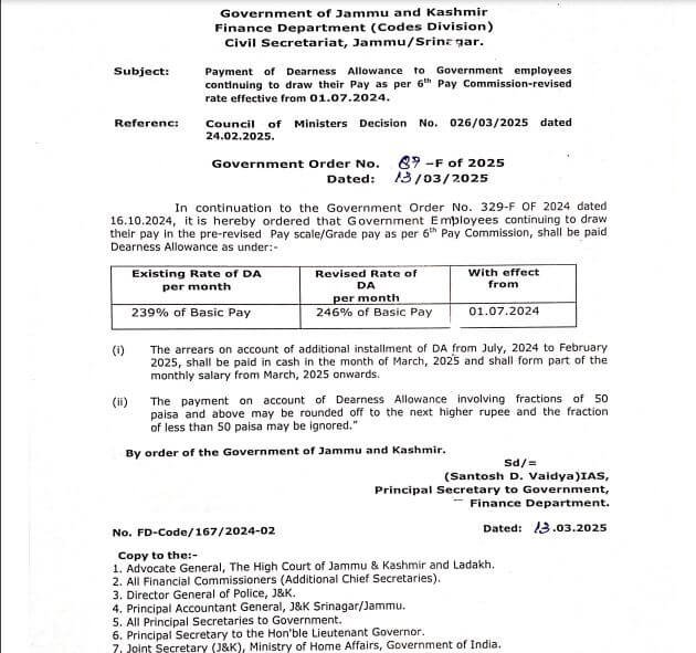 कर्मचारियों और पेंशनरों के लिए खुशखबरी, महंगाई भत्ते में बढ़ोतरी, आदेश जारी, अप्रैल से सैलरी ज्यादा मिलेगी janatatimes2412614890